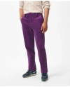 Brooks Brothers Regular Fit Cotton Wide-wale Corduroy Pants In Bright Purple