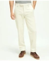 Brooks Brothers Regular Fit Cotton Wide-wale Corduroy Pants In Natural