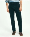 Brooks Brothers Regular Fit Cotton Wide-wale Corduroy Pants In Navy