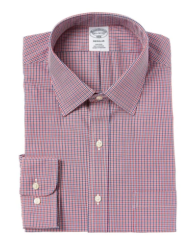 Brooks Brothers Regular Fit Dress Shirt In Red
