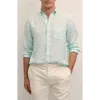 Brooks Brothers Regular Fit Linen Button-down Shirt In Bleachedturq