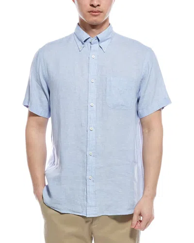 Brooks Brothers Regular Fit Linen Shirt In Blue