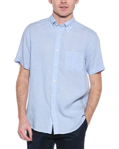 Brooks Brothers Regular Fit Linen Shirt In Blue