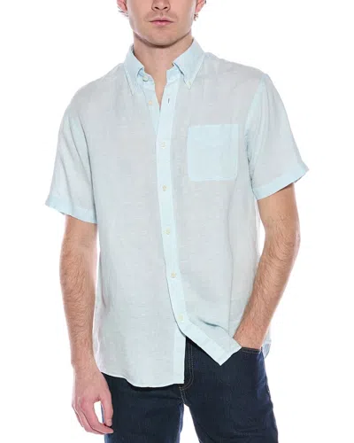 Brooks Brothers Regular Fit Linen Shirt In Blue
