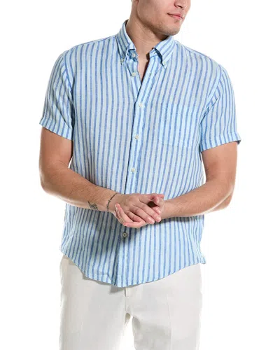Brooks Brothers Regular Fit Linen Shirt In Blue
