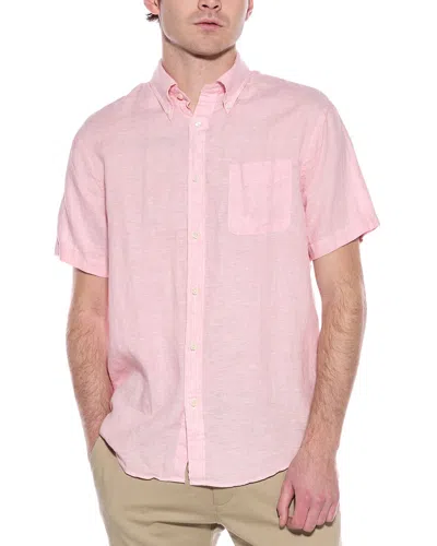 Brooks Brothers Regular Fit Linen Shirt In Pink