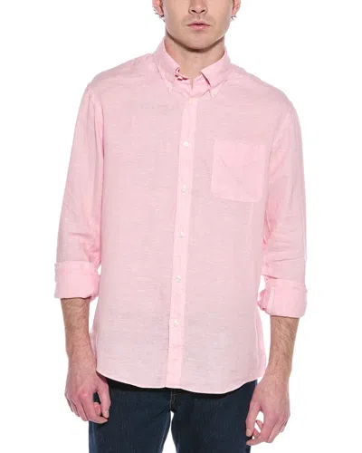 Brooks Brothers Regular Fit Linen Shirt In Pink