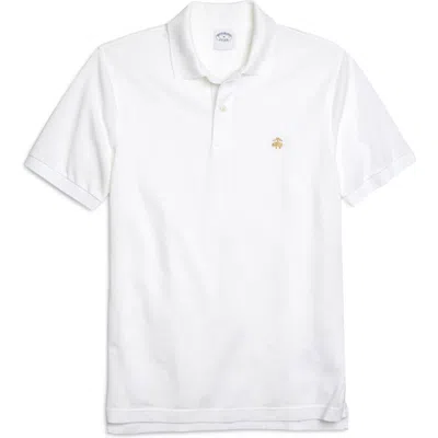 Brooks Brothers Golden Fleece Stretch Supima Polo Shirt In White