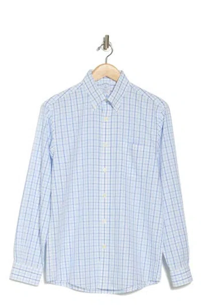 Brooks Brothers Regular Fit Plaid Cotton Broadcloth Non-iron Button-down Shirt In Blue