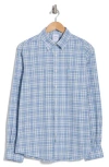 Brooks Brothers Regular Fit Plaid Cotton Button-down Shirt In Aqua Tartan