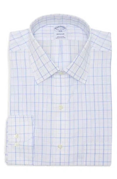 Brooks Brothers Regular Fit Plaid Cotton Dress Shirt