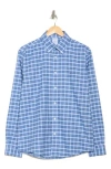Brooks Brothers Regular Fit Plaid Stretch Button-down Dress Shirt In Navy