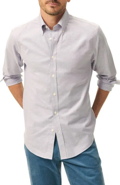 Brooks Brothers Regular Fit Solid Stretch Cotton Button-down Oxford Shirt In Purple