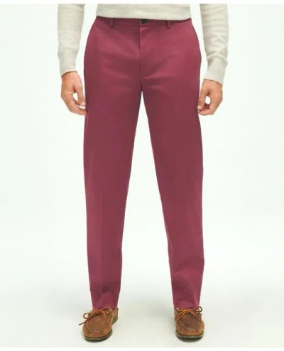 Brooks Brothers Regular Fit Stretch Cotton Advantage Chino Pants In Wine