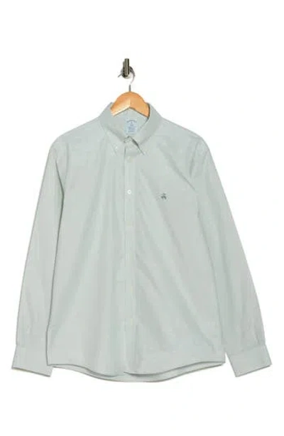 Brooks Brothers Regular Fit Stretch Cotton Button-down Shirt In Bleached Aqua