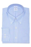 Brooks Brothers Regular Fit Stripe Button-down Dress Shirt In Blue Stripe