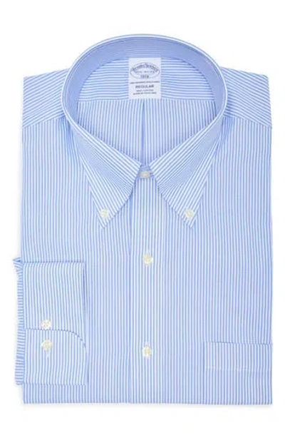 Brooks Brothers Regular Fit Stripe Button-down Dress Shirt In Blue Stripe