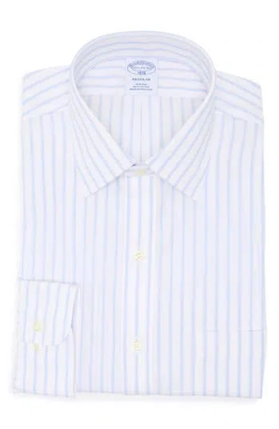 Brooks Brothers Regular Fit Stripe Non-iron Cotton Button-down Shirt Regular Fit Check Non-iron Cott