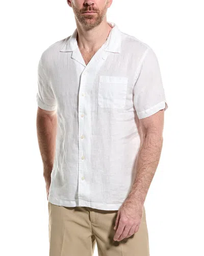 Brooks Brothers Regular Linen Camp Shirt In White