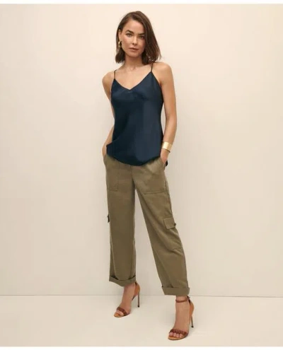 Brooks Brothers Relaxed Leg Cargo Pants In Medium Green