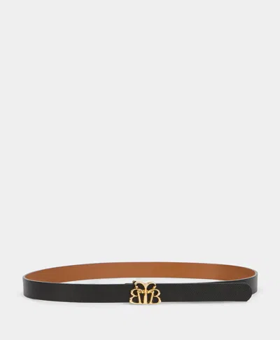 Brooks Brothers Reversible Bovine Leather Belt With Logo In Multi