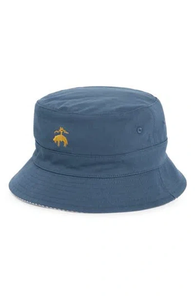 Brooks Brothers Reversible Bucket Hat In Blue