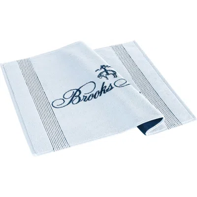 Brooks Brothers Robe Stripe Turkish Cotton Bath Mat In White