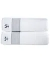 Brooks Brothers Rope Stripe Border 2pc Bath Sheets In Navy