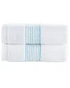 Brooks Brothers Rope Stripe Border 2pc Wash Towels In Green