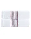 Brooks Brothers Rope Stripe Border 2pc Wash Towels In Green