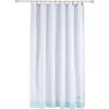 Brooks Brothers Rope Stripe Border Shower Curtain In Sea Glass