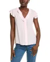 Brooks Brothers Ruffle Blouse In Pink