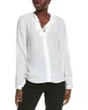 Brooks Brothers Ruffle Blouse In White
