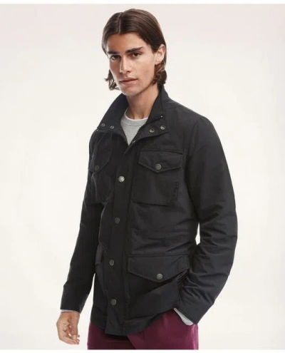 Brooks Brothers Safari Jacket In Water-repellent Ripstop In Black
