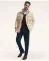 Brooks Brothers Safari Jacket In Water-repellent Ripstop In Dark Beige