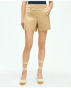 Brooks Brothers Sailor Shorts In Cotton Blend | Light Beige | Size 10