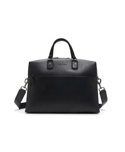 Brooks Brothers Santa Fe Zipper Briefcase In Black