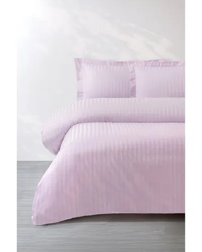 Brooks Brothers Set Of Two Sateen Stripe Pillow Sham In Purple