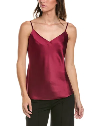 Brooks Brothers Satin Cami Blouse In Burgundy