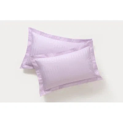 Brooks Brothers Satin Stripe 2 Piece Sateen Guest Room Sham Case Pack In Lilac