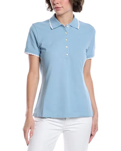 Brooks Brothers Scallop Pique Polo Shirt In Blue