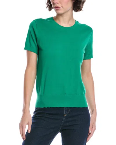 Brooks Brothers Scallop T-shirt Sweater In Green