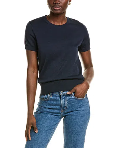 Brooks Brothers Scalloped Sweater In Blue