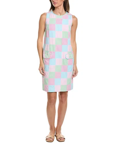 Brooks Brothers Seersucker Patchwork Shift Dress In Multi