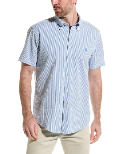 Brooks Brothers Seersucker Regular Fit Woven Shirt In Blue