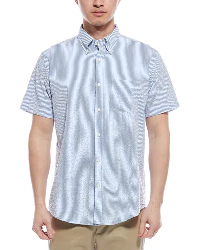 Brooks Brothers Seersucker Shirt In Blue