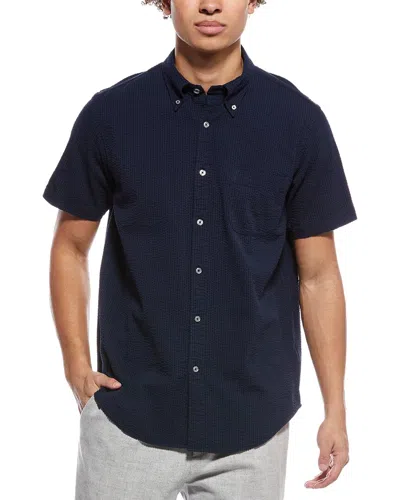 Brooks Brothers Seersucker Shirt In Blue