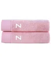 Brooks Brothers Set Of 2 Monogrammed Bath Towels In Pink