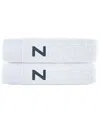 Brooks Brothers Set Of 2 Monogrammed Bath Towels In White