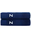 Brooks Brothers Set Of 2 Monogrammed Hand Towels In Blue